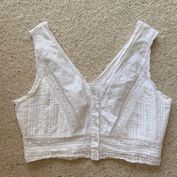 Topshop embroidered crop top - Picture 3 of 3